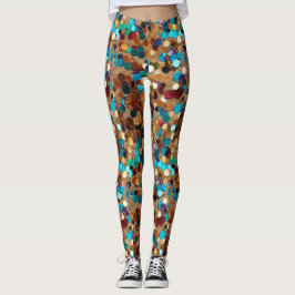 Leggings Grabando secuencias multicolor