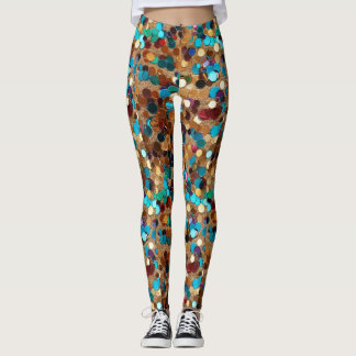 Leggings Grabando secuencias multicolor
