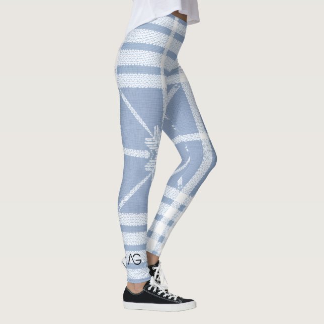 Leggings Grace Frost & Sky Nordic PlaidPattern BOLLITOS CON (Derecha)