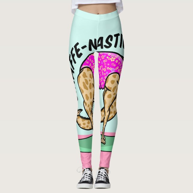 Leggings Graciosa jirafa de gimnasia de yoga personalizado (Anverso)
