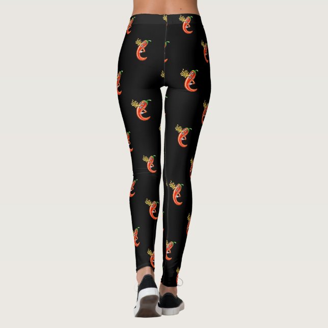 Leggings Gracioso Chili picante En Fuego (Reverso)