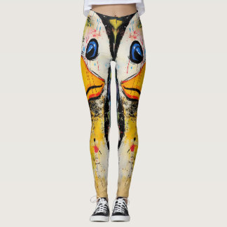 Leggings Gracioso graffiti de arte callejero de los años 90