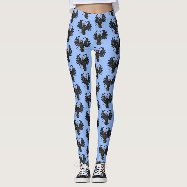 Leggings Gracioso ilustracion de personalizado de cuervos l (Anverso)