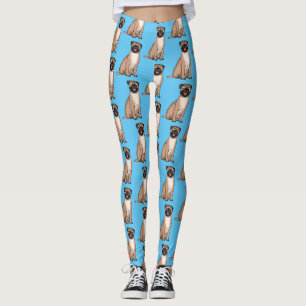 Leggings Gracioso ilustracion de personalizado de perro de