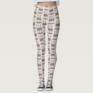 Leggings Gracioso ilustracion del trío de emu australiano p