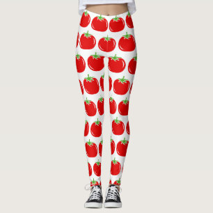 Leggings Gracioso patrón de tomate rojo personalizado leggi