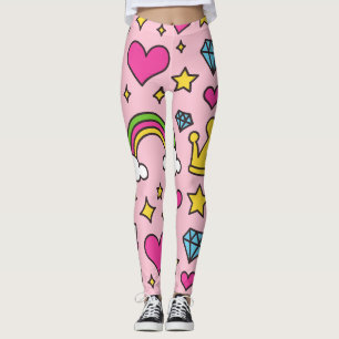 Leggings Gracioso patrón unicornio Pink Magic Horse Cute