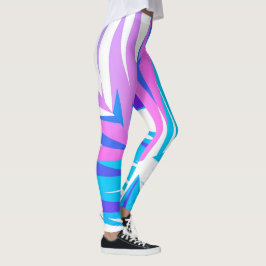Leggings Gracioso Resumen Arte Pastel Púrpura Rosa