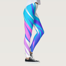 Leggings Gracioso Resumen Arte Pastel Púrpura Rosa