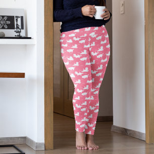 Leggings Graciosos Gatos En Posiciones De Yoga Poses Patrón