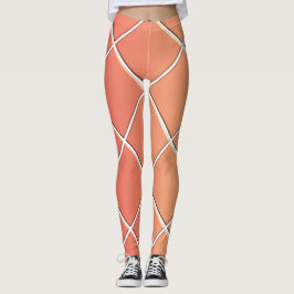 Leggings Gradiente amarillo rojo con cuadrados