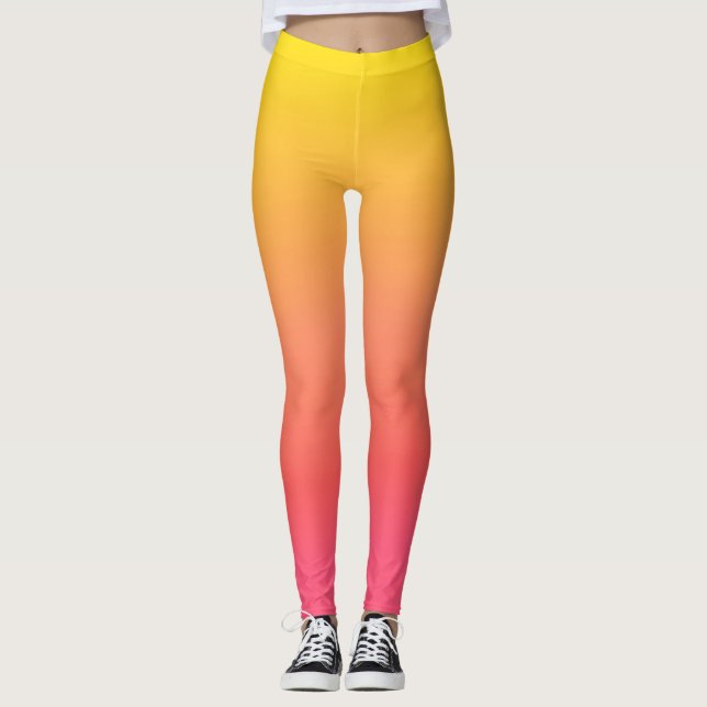 Leggings Gradiente amarillo y rosa (Anverso)