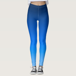 Leggings Gradiente Azul Real Moderno Ombre Deportivo