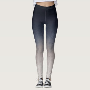 Leggings Gradiente blanco gris azul marino oscuro