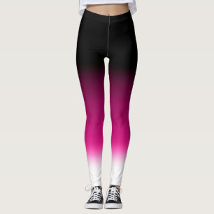 Leggings Gradiente blanco rosa burdeos