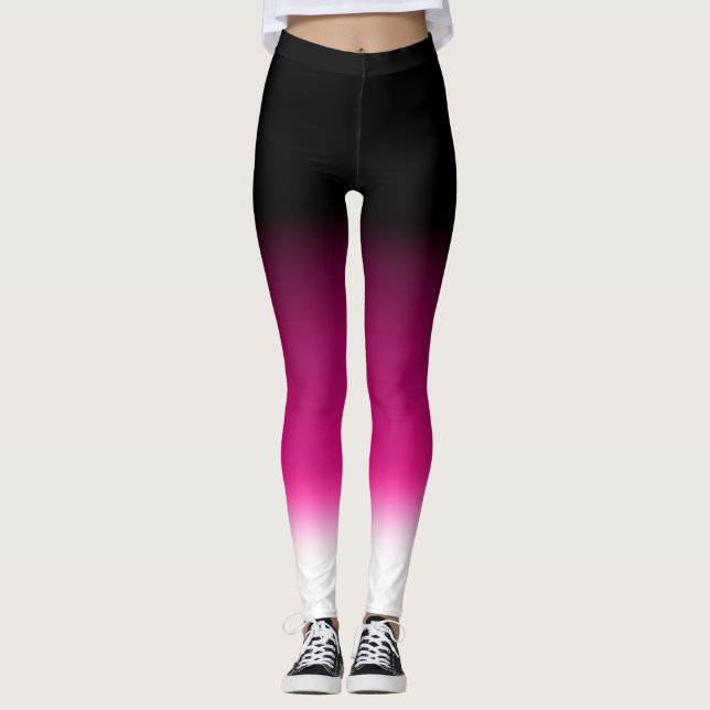 Leggings Gradiente blanco rosa burdeos (Anverso)