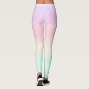 Leggings Gradiente color arcoiris suave color pastel