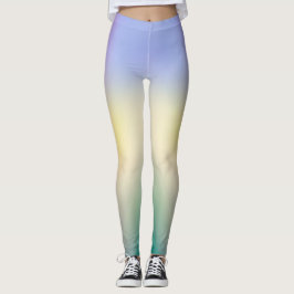 Leggings Gradiente de Amanecer en Pastel Suave para Yoga