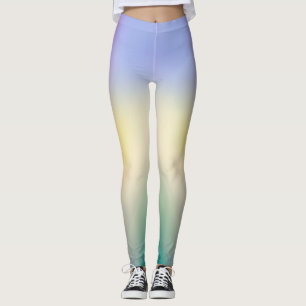 Leggings Gradiente de Amanecer en Pastel Suave para Yoga