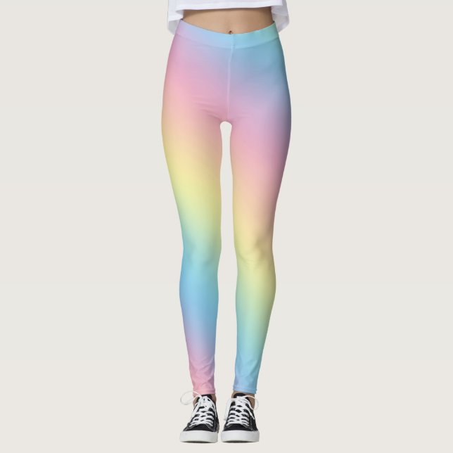 Leggings Gradiente de arco iris pasto suave (Anverso)