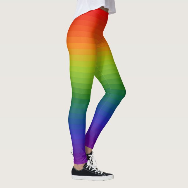 Leggings Gradiente de arco iris tachado (Derecha)