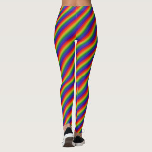 Leggings Gradiente de arcoíris a rayas