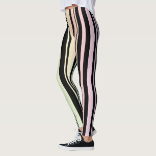Leggings Gradiente de arcoiris Tiras de paño