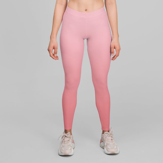 Leggings Gradiente de coral rosa brillante (Subido por el creador)