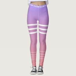 Leggings Gradiente de diseño rosa morado