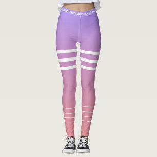 Leggings Gradiente de diseño rosa morado