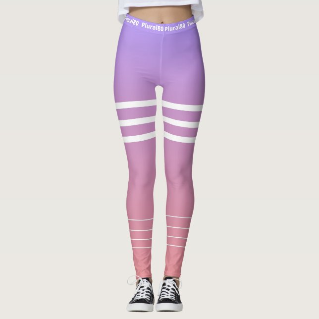 Leggings Gradiente de diseño rosa morado (Anverso)