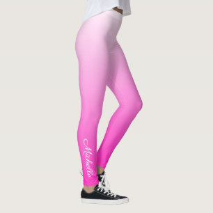 Leggings Gradiente de dos tonos de color rosa oscuro