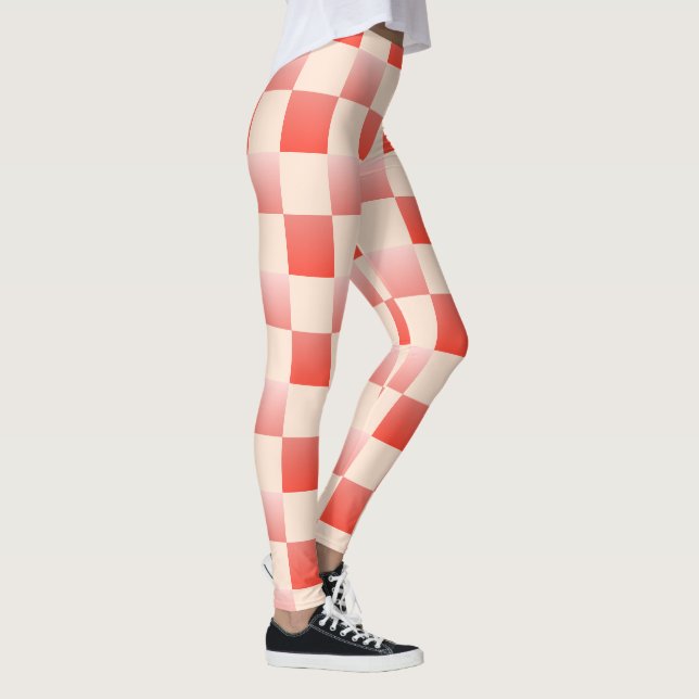 Leggings Gradiente de gradiente de barrido de coral control (Derecha)