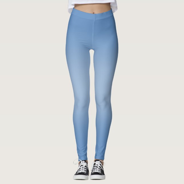 Leggings Gradiente de marina azul moderno simple (Anverso)