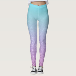 Leggings Gradiente de ómbre azul púrpura de moda