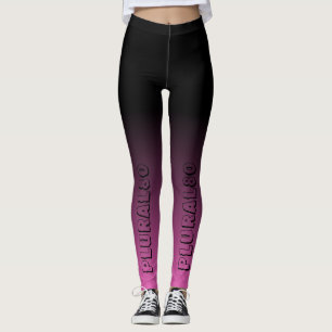 Leggings Gradiente de texto con estilo entrenamiento rosa n