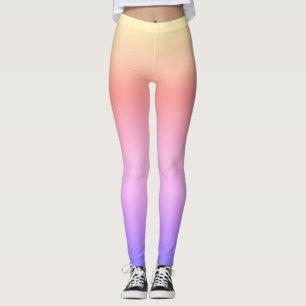 Leggings Gradiente de tonos ocmbre de la puesta del sol
