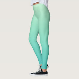 Leggings Gradiente de Verde Menta y Turquesa
