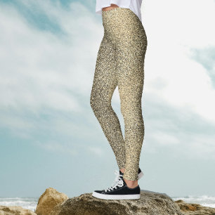Leggings Gradiente Dorado Moderno Brillante Glitzy Glitter 