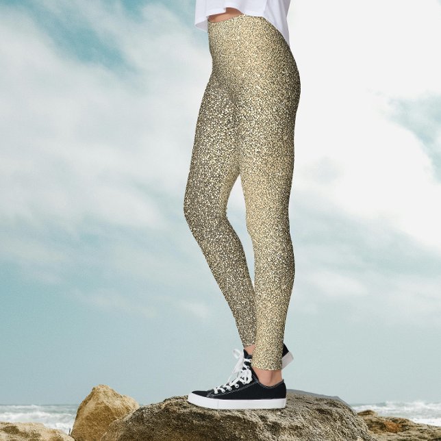 Leggings Gradiente Dorado Moderno Brillante Glitzy Glitter  (Subido por el creador)