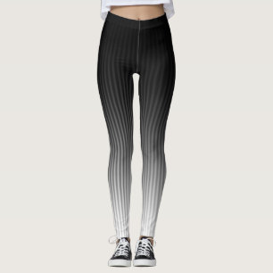 Leggings Gradiente elegante de moda de Guay Rayas en blanco