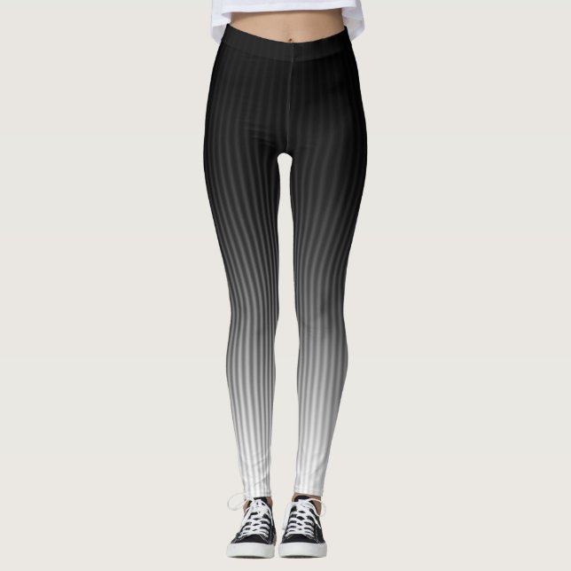 Leggings Gradiente elegante de moda de Guay Rayas en blanco (Anverso)