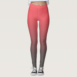 Leggings Gradiente negro rojo de moda