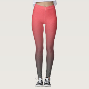 Leggings Gradiente negro rojo de moda