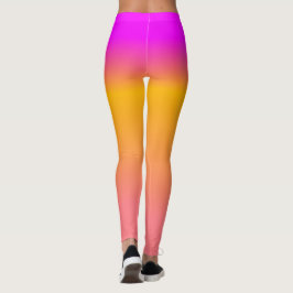 Leggings Gradiente Ombre Naranja Rosado Caliente
