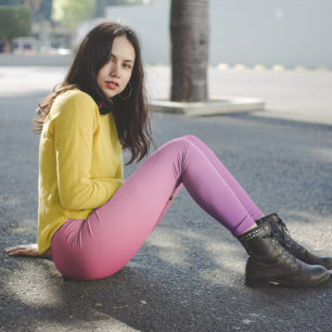 Leggings Gradiente Ombre Rosa bonito