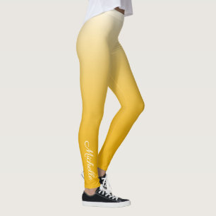 Leggings Gradiente personalizado amarillo oscuro
