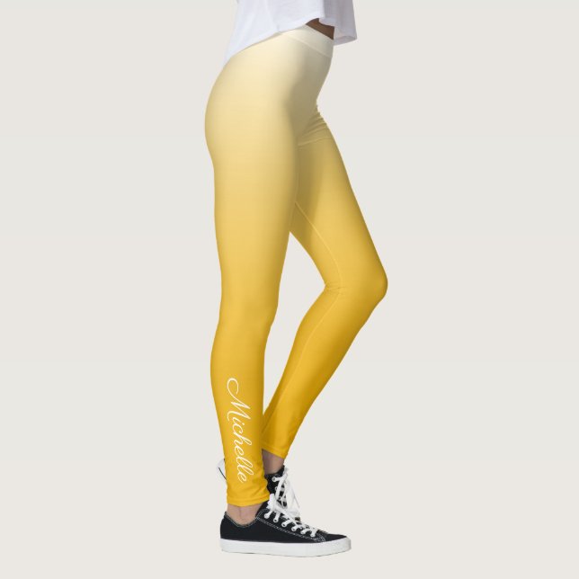 Leggings Gradiente personalizado amarillo oscuro (Derecha)