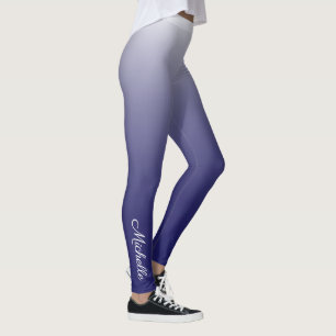 Leggings Gradiente personalizado azul marino oscuro