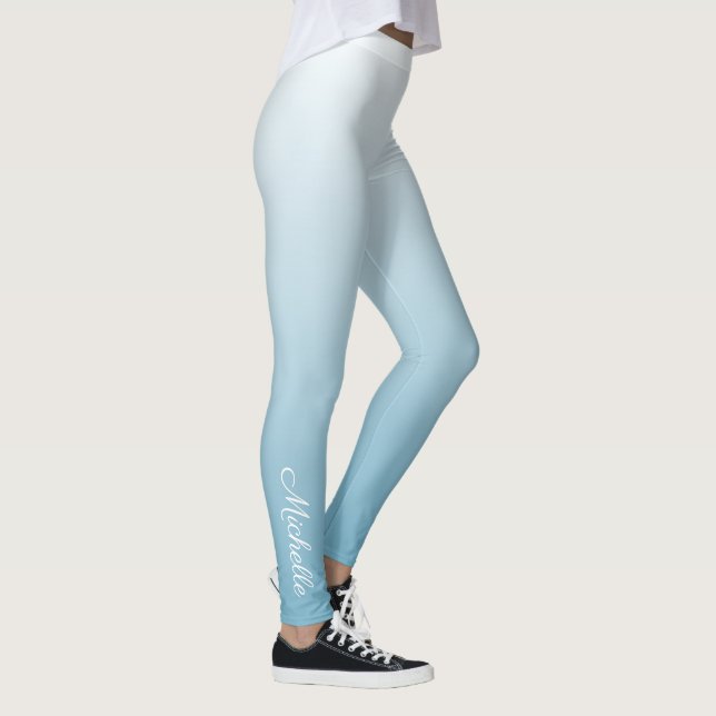 Leggings Gradiente personalizado de color azul angelado (Derecha)
